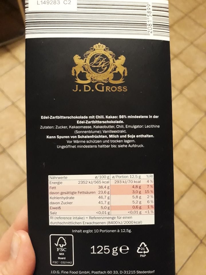 J. D. Gross Chocolate Chili 56 Reviews abillion