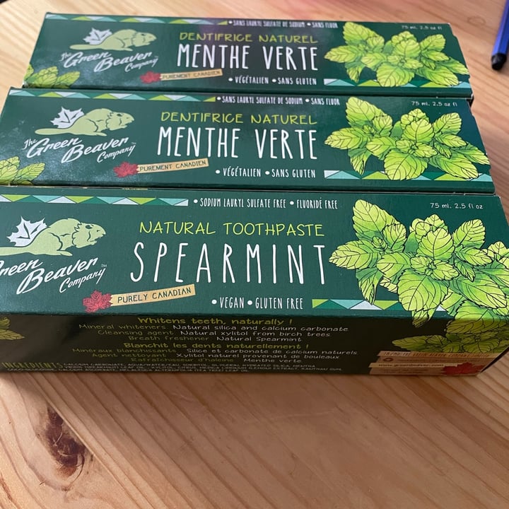 GREEN BEAVER Spearmint Zahnpasta – 100% Natürliche Zahncreme, 75 Ml (2,5 Fl. Oz.)