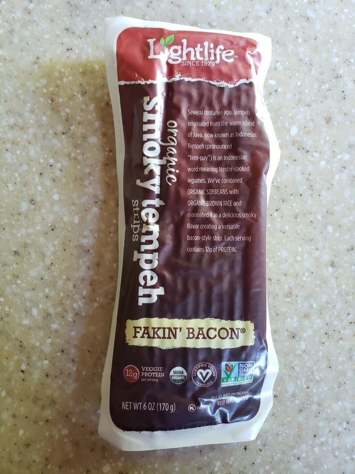 Lightlife Organic Smoky Tempeh Strips Fakin' Bacon Review abillion