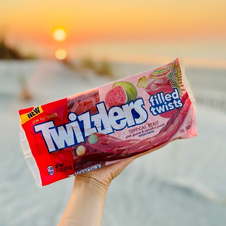 Twizzlers Tropical Blast Pink Guava & Paradise Punch Filled Twists