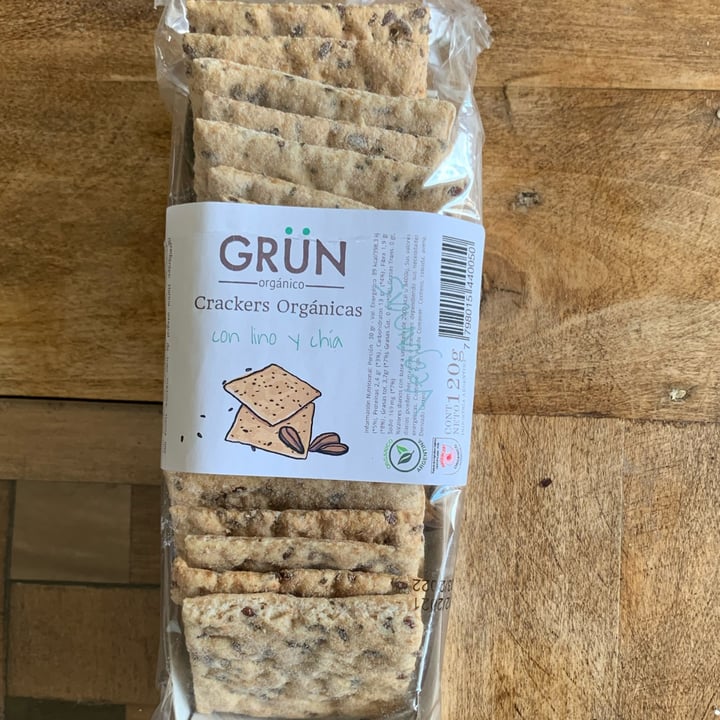 review photo of Grün Crackers Orgánicas con Lino y Chia shared by @lisiares on 07 Mar 2022 - review