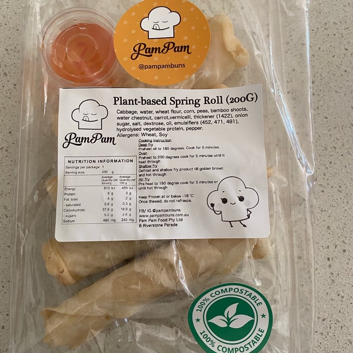 review photo of Pam pam Plant-based Spring Rolls shared by @blacklilyleaf on 10 Sep 2021 - review
