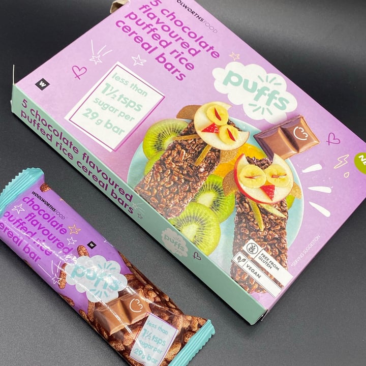 Woolworths Food Chocolate Flavoured puffed rice cereal bar Review