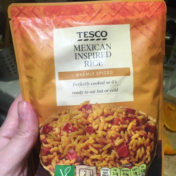photo of Tesco Mexican inspired rice shared by @londonveganista on  09 Sep 2021 - review