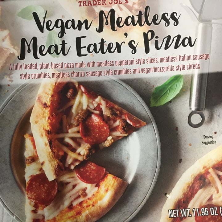 Trader Joe's Vegan meatless meat eaters pizza Review abillion