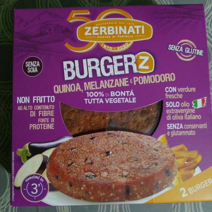 Zerbinati Burger Quinoa, Melanzane e Pomodoro Review abillion