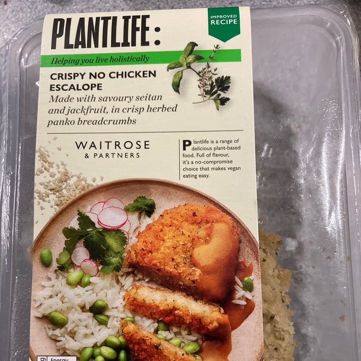 Plantlife Waitrose & partners Crispy no Chicken Escalope Reviews