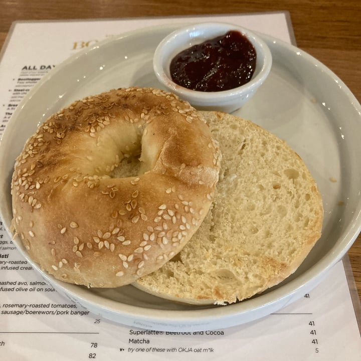 Bootlegger Coffee Company Cape Town, South Africa Sesame Seed Bagel