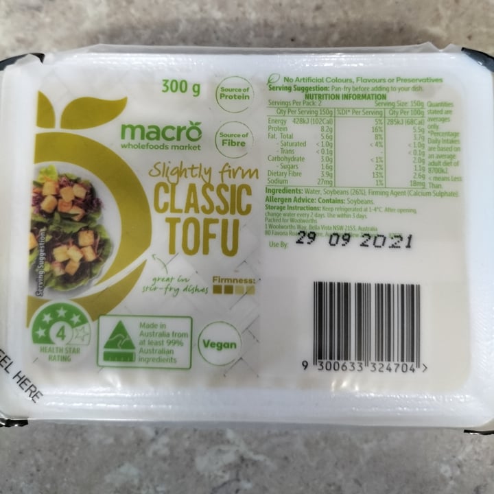 Macro Wholefoods Market Slightly Firm Classic Tofu Review abillion