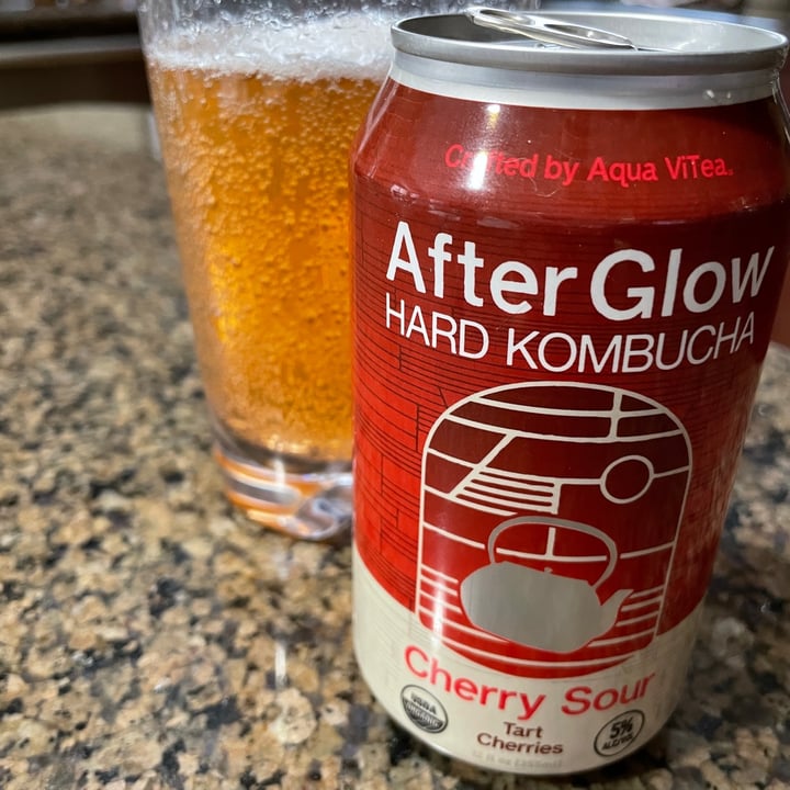 Aqua viTea Cherry sour after glow hard kombucha Review abillion