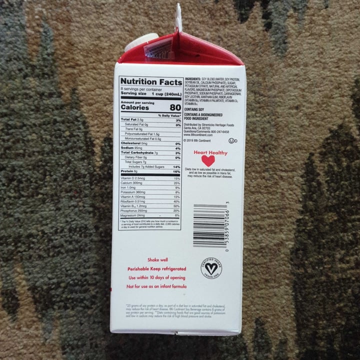review photo of 8th Continent 8th Continent Soy Milk shared by @autumnleaves on 20 Jul 2022 - review