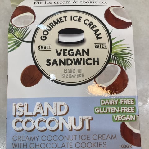 The Ice Cream & Cookie Co, Island Coconut Creamy Coconut Ice Cream With Chocolate Cookies, ice cream, frozen, food, review