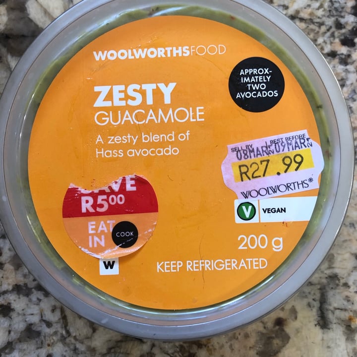 Woolworths Food Zesty Guacamole Review abillion