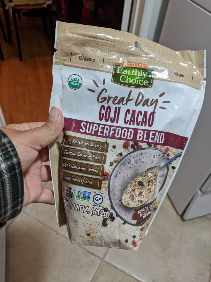 Nature’s Earthly Choice Great Day Goji Cacao Superfood Blend Review