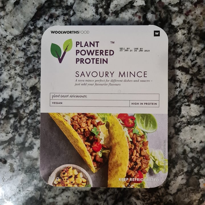 Woolworths Plant powered protein savoury mince Review abillion