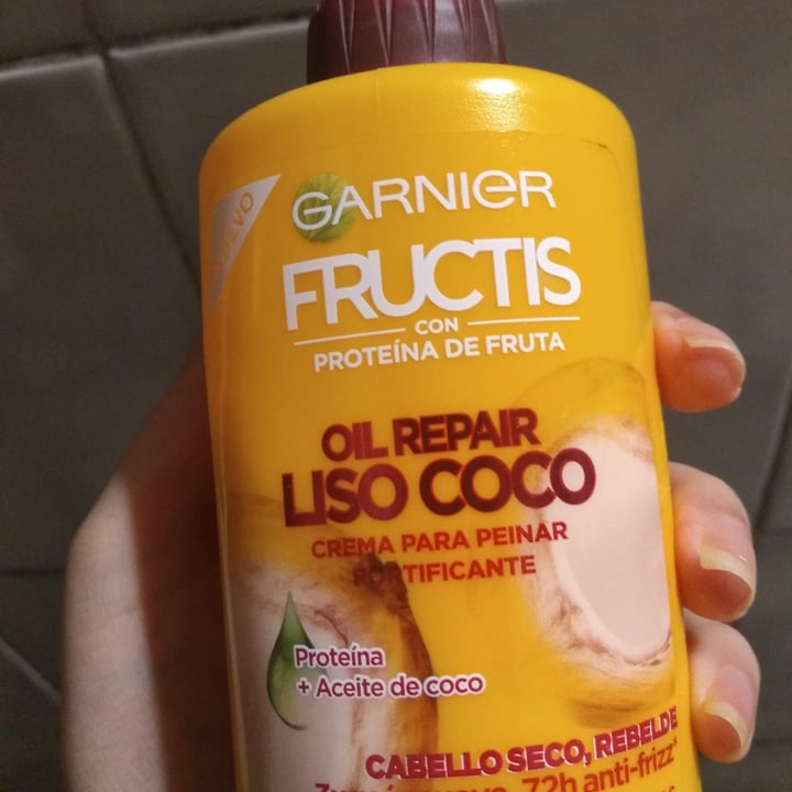 Garnier Fructis Oil Repair Liso Coco Crema Para Peinar Review | abillion