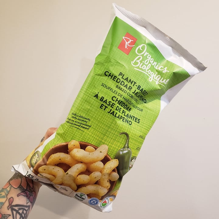 PC Organics PlantBased Cheddar Jalapeno Baked Corn Puffs Review abillion