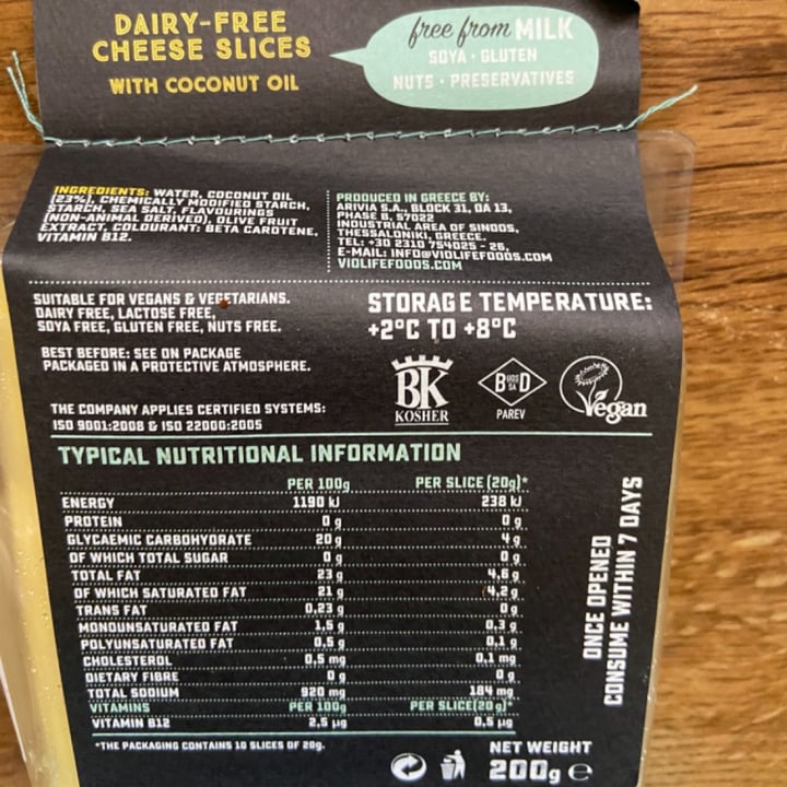 review photo of Violife Dairy free Cheese Slices With Coconut Oil shared by @gracedocarmo on 26 Mar 2022 - review