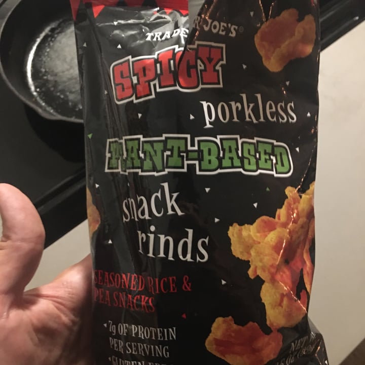 Trader Joe's Spicy porkless plantbased snack rinds Review abillion