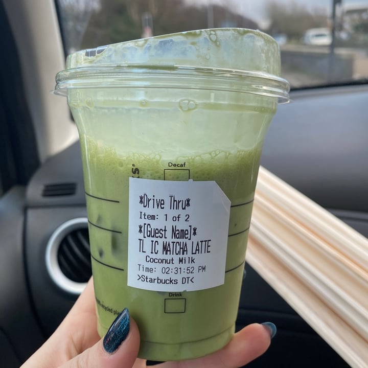 Starbucks iced matcha latte Starbucks matcha green tea latte with