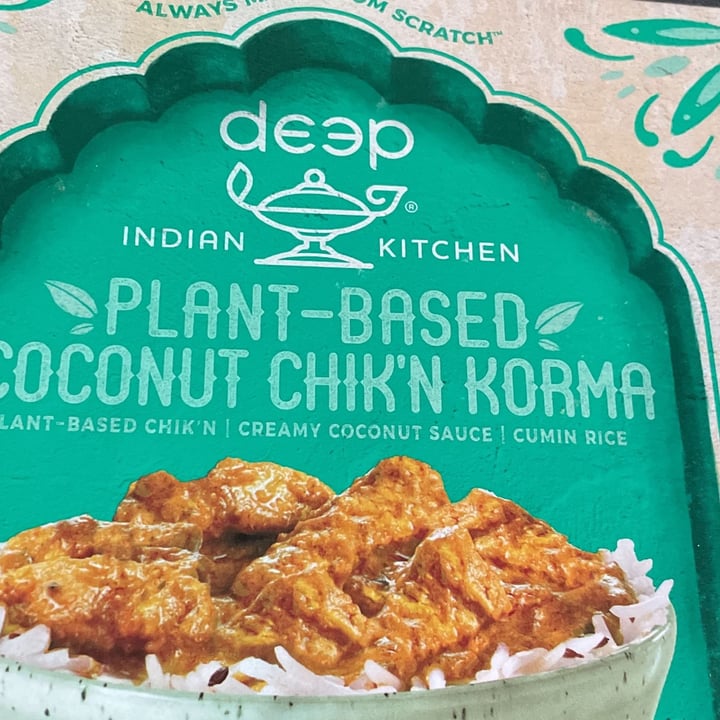 Deep Indian Kitchen plant based coconut chikn korma Review abillion