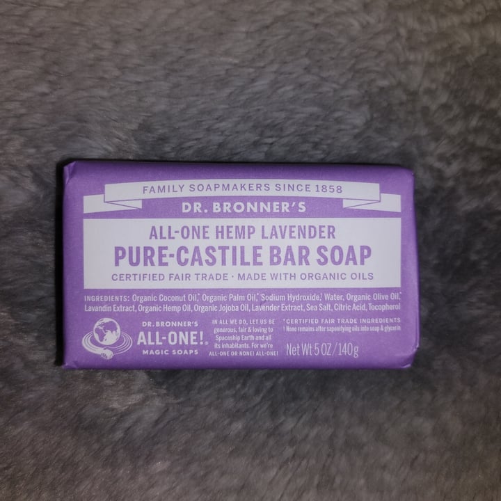 Dr. Bronner's Pure Castile Bar Soap (All One Lavander) Review abillion