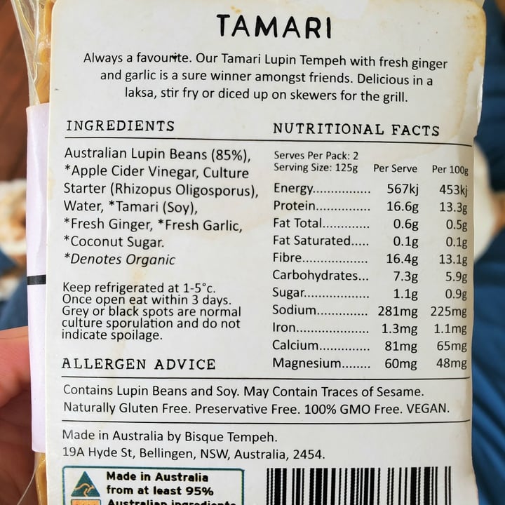 Bisque Lupin Tempeh Tamari Review abillion