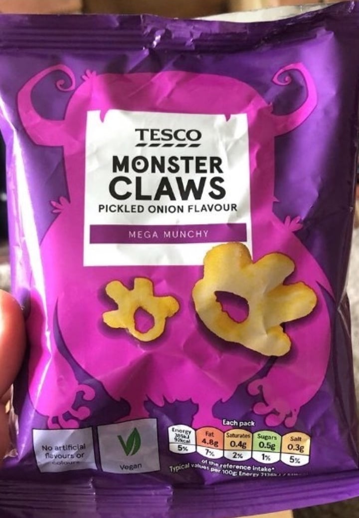 Tesco Monster Claws Pickled Onion Flavour Reviews abillion