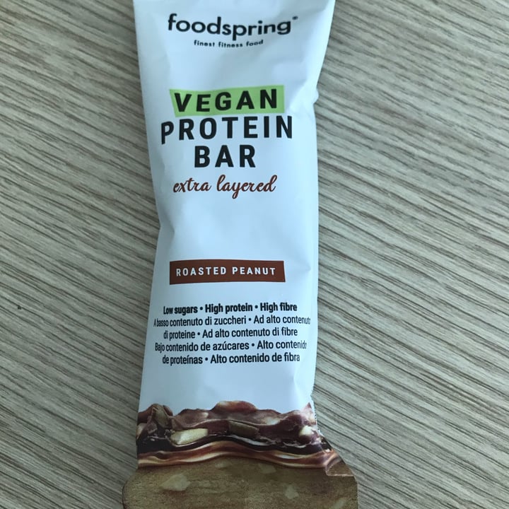 Foodspring vegan protein bar extra layered roasted peanut Review abillion