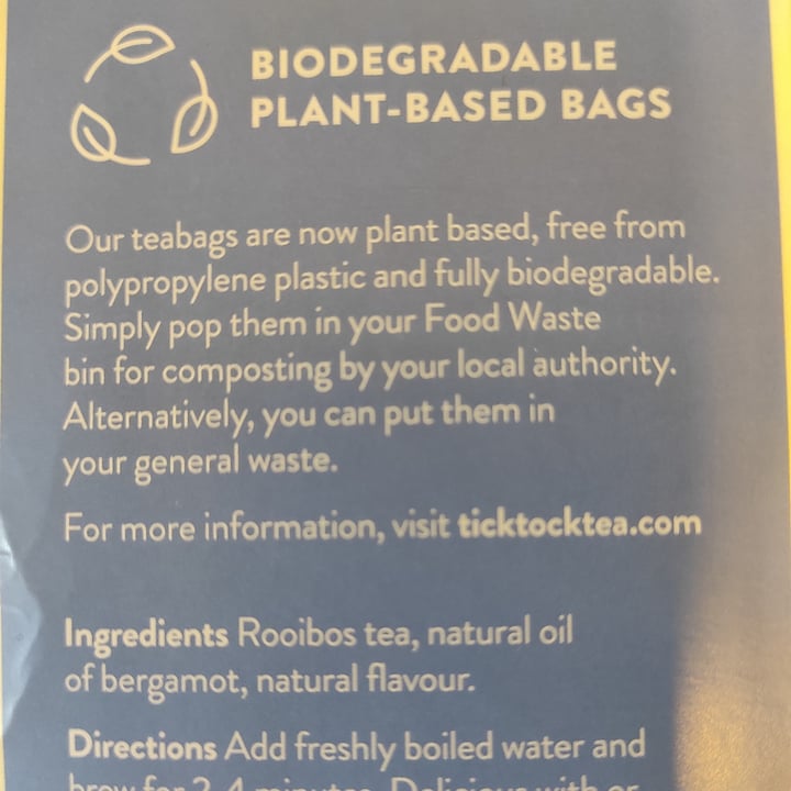 Tick Tock Earl Grey Rooibos Tea Review abillion