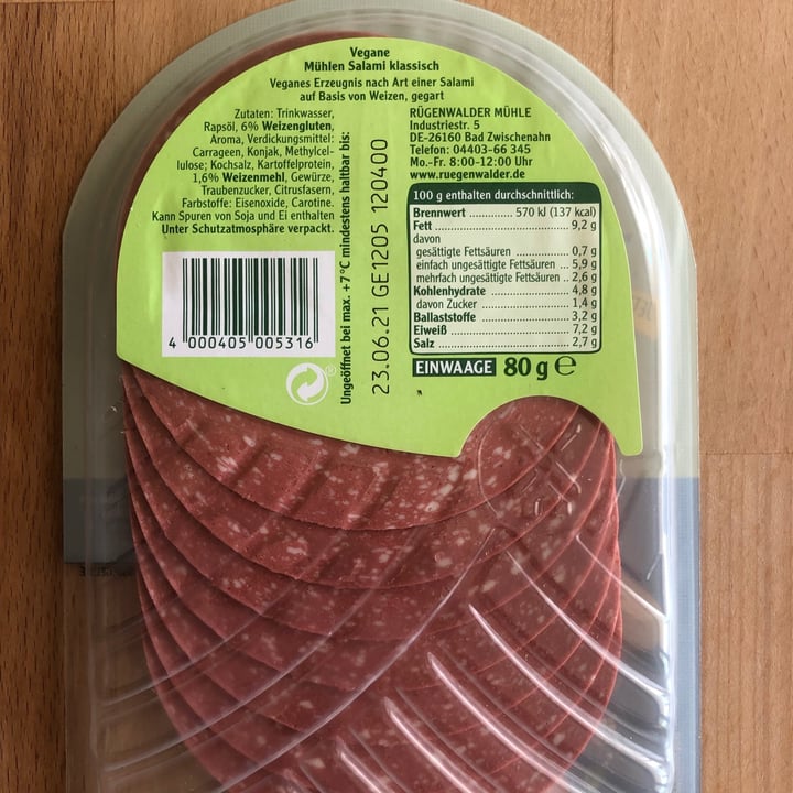 Rügenwalder Mühle Vegane Mühlen Salami Review abillion