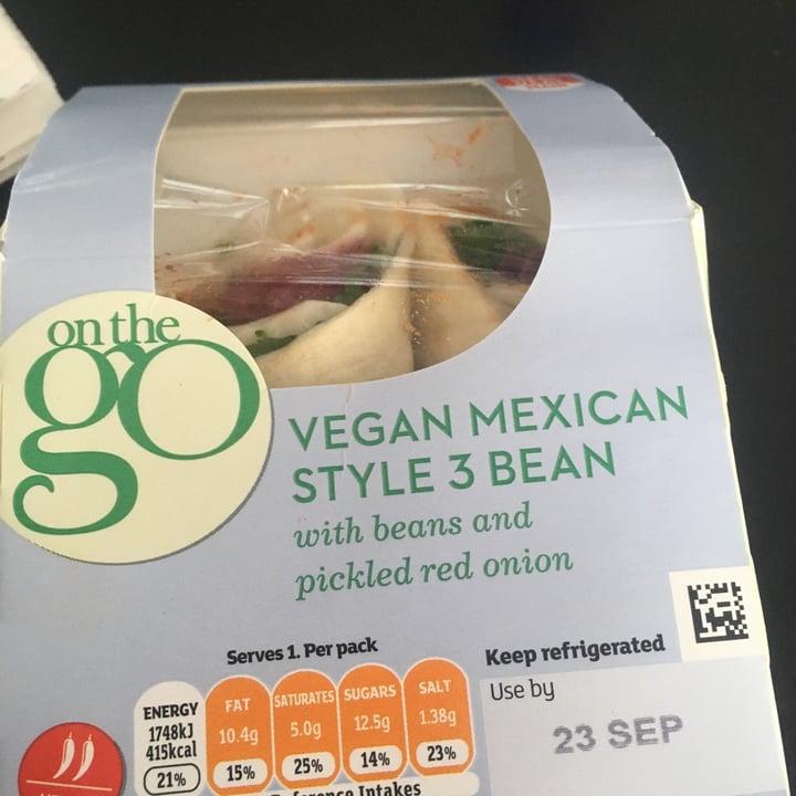 photo of Sainsbury's Mexican style bean wrap shared by @londonveganista on  23 Sep 2021 - review