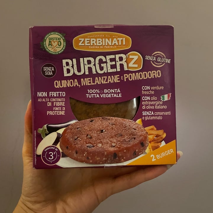Zerbinati Burger Quinoa, Melanzane e Pomodoro Review abillion