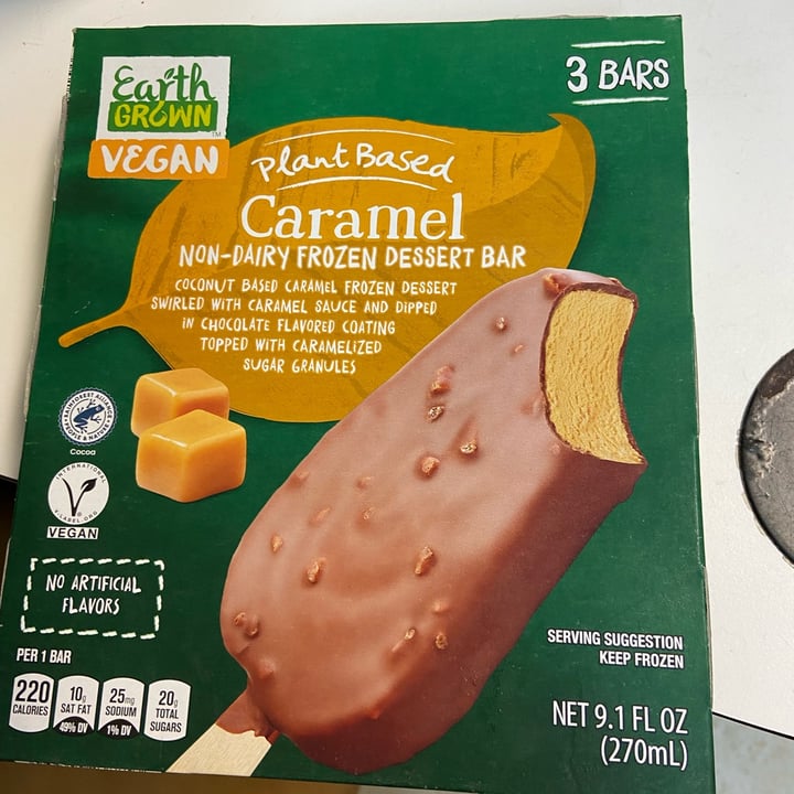 Earth Grown Caramel nondairy frozen dessert bar Review abillion