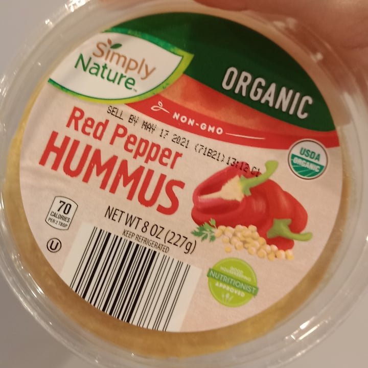 Simply Nature Organic Red Pepper Hummus Review Abillion