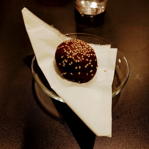 Dark chocolate mochi