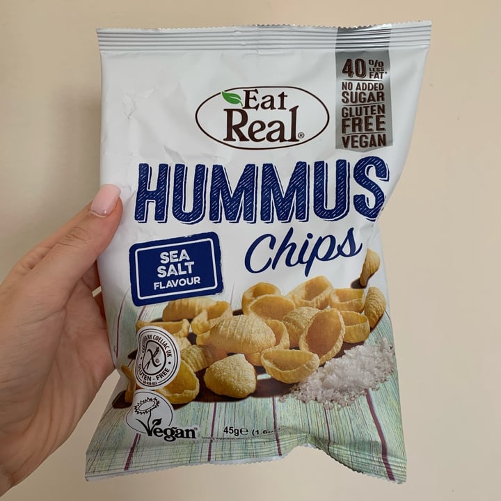 photo of Eat Real Hummus Chips Sea Salt shared by @joyamassaad on  12 Dec 2021 - review
