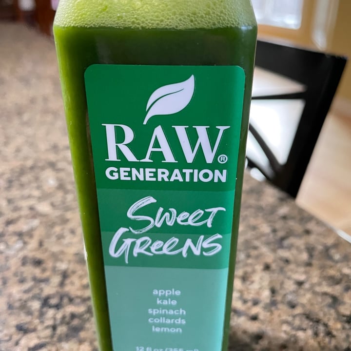 raw generation Sweet greens juice Review abillion