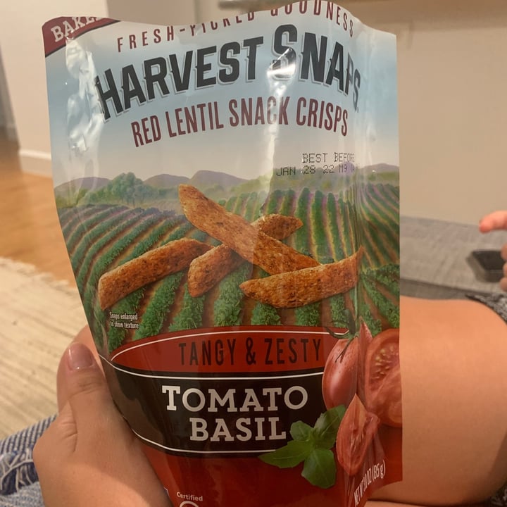 Harvest Snaps Tomato basil red lentil crisps Review abillion