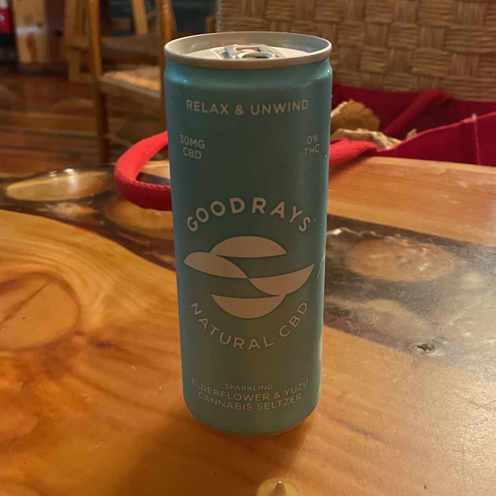 Goodrays sparkling Elderflower & Yuzu Cannabis Seltzer Review abillion