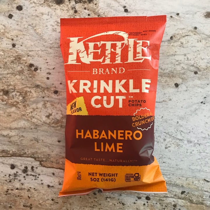 Kettle Brand Habanero lime Krinkle Cut Chips Review abillion