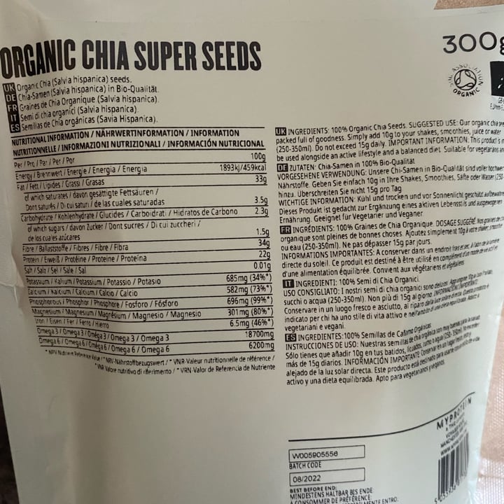 MyProtein Organic chia super seeds Review abillion