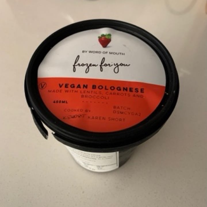 Frozen For You Vegan Bolognaise Review abillion