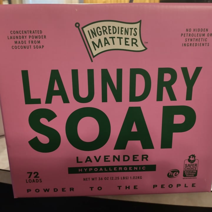 Ingredients Matter Laundry soap Review abillion