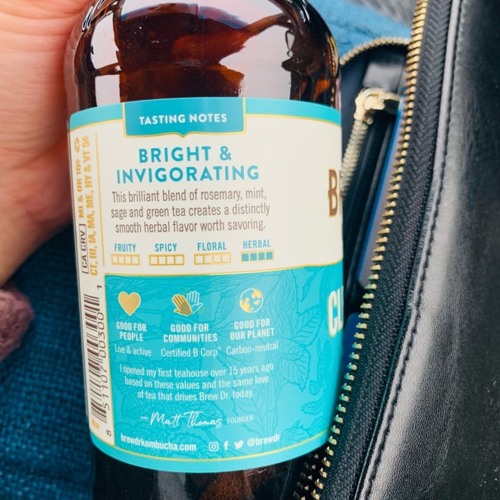 photo of Brew Dr. Kombucha Clear Mind shared by @iamgodschild on  30 Nov 2021 - review