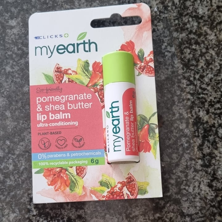 Clicks health and beauty myearth Pomegranate & Shea Butter Lip Balm