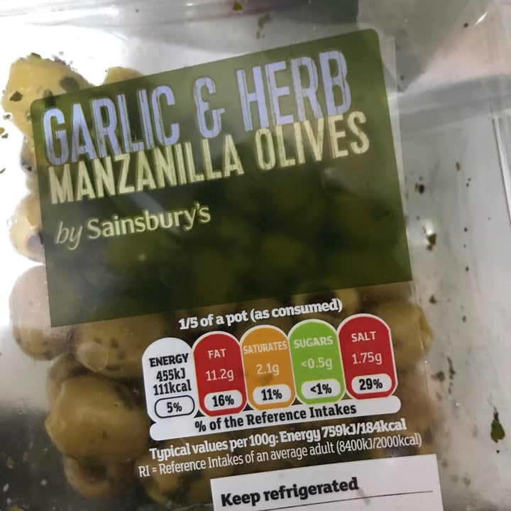 Sainsbury's Garlic & Herb Manzanilla Olives Review abillion