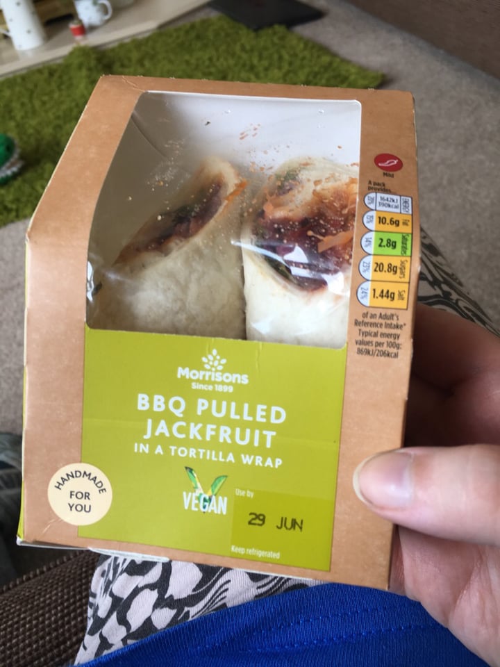 Morrisons BBQ Pulled Jackfruit in a tortilla wrap Reviews abillion