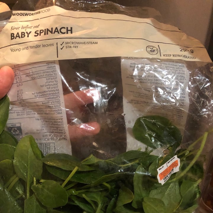 Woolworths Food Baby leaf spinach Review abillion