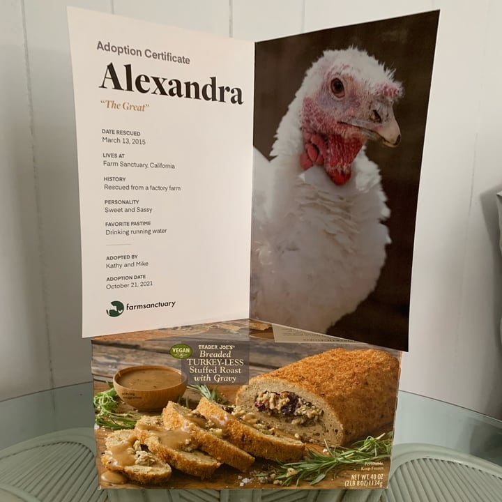 Trader Joe's Breaded turkeyless stuffed roast with gravy Review abillion